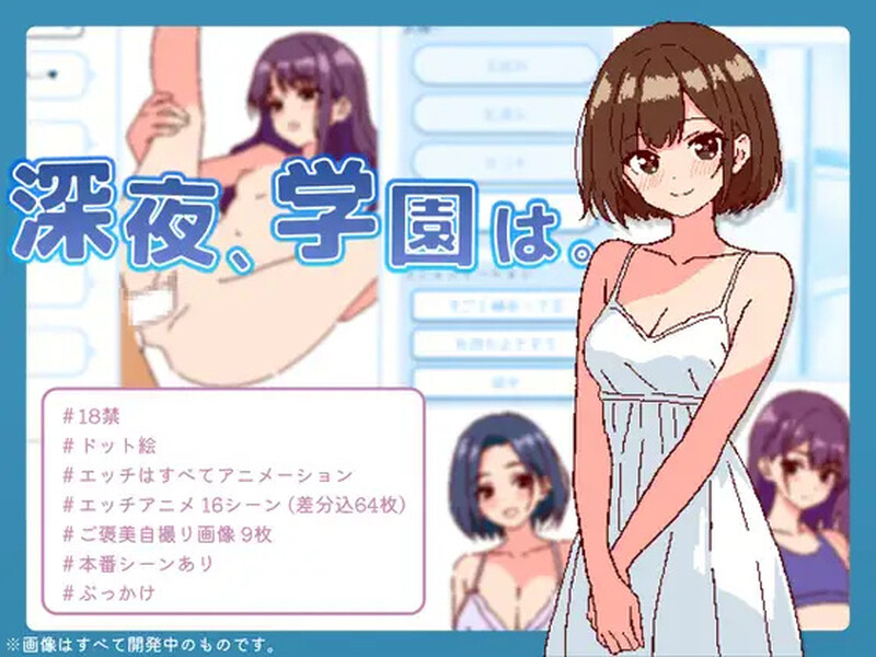 【爆款SLG/像素动态/PC】深夜学园 深夜、学園は。 Ver1.1.0 官方中文版 [PC]-小黄鸭acgn